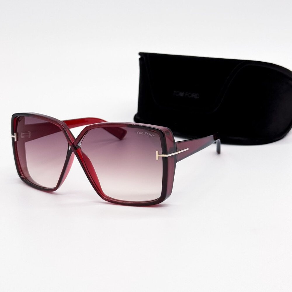 NEW TOM FORD SUNGLASSES YVONNE TF1117 66G RED WOMEN FT1117 66G